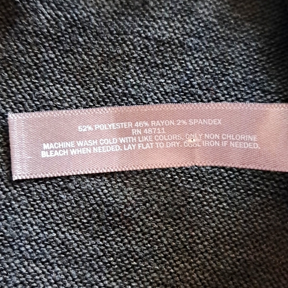 Massini Black Long Open Cardigan Size 3X - Picture 5 of 6